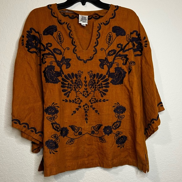 Ivy Jane embroidered linen blouse